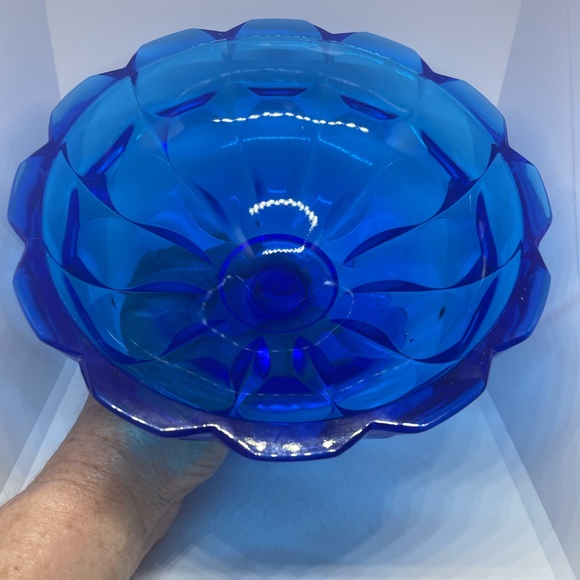 Vintage Fenton colonial blue glass candy dish - Picture 6 of 7